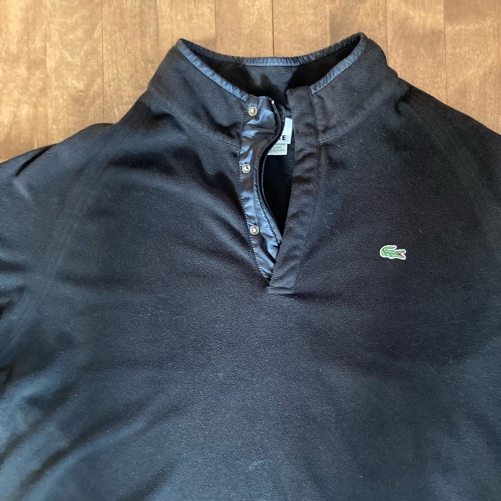 Lacoste Men's Black 3/4 Zip size 6
